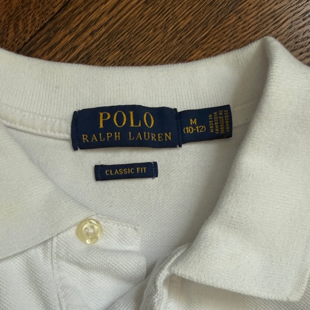 Polo by Ralph Lauren Kids' Classic White and Navy Polos - Picture 5 of 7